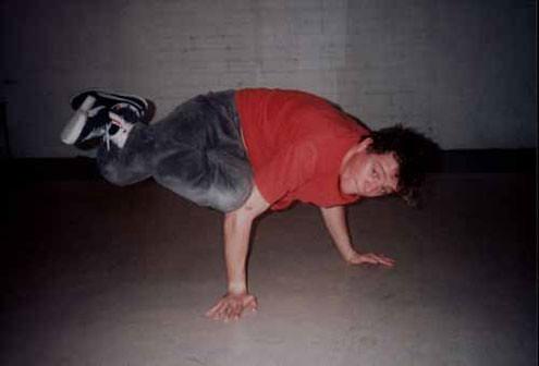 Zed at the practice room, 1990
